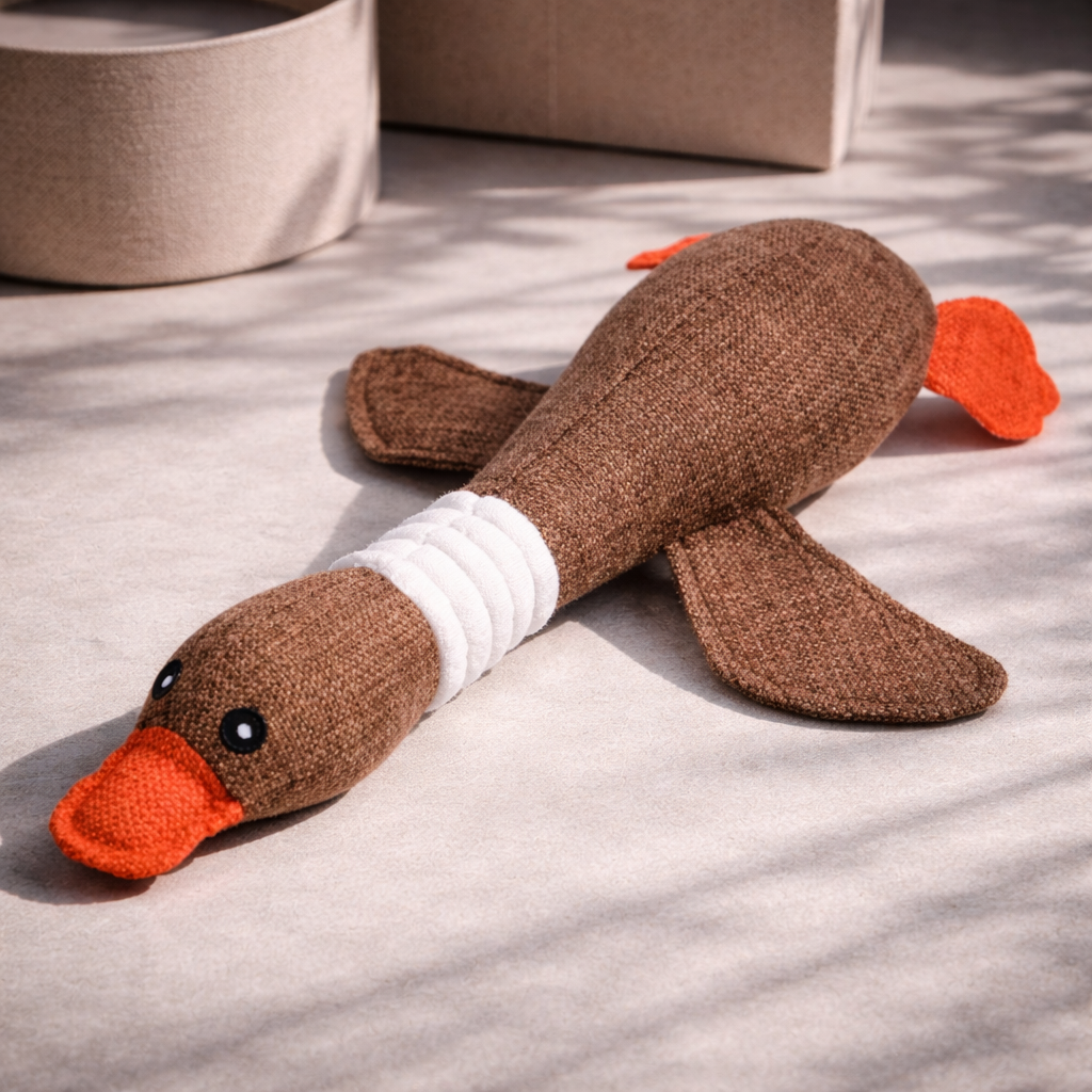 Squeaky Goose Plush Toy