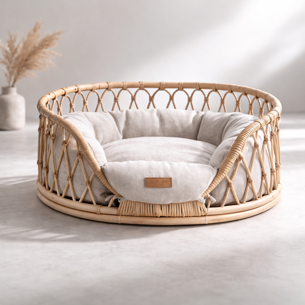 Handmade Rattan Woven Pet Bed Sofa