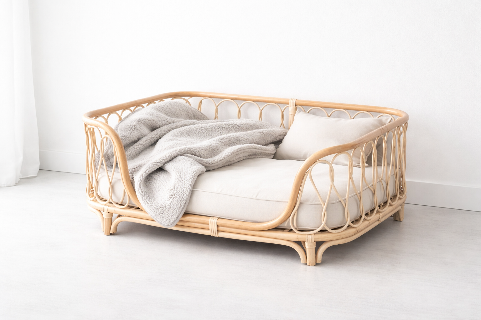Handmade Rattan Woven Pet Bed Sofa