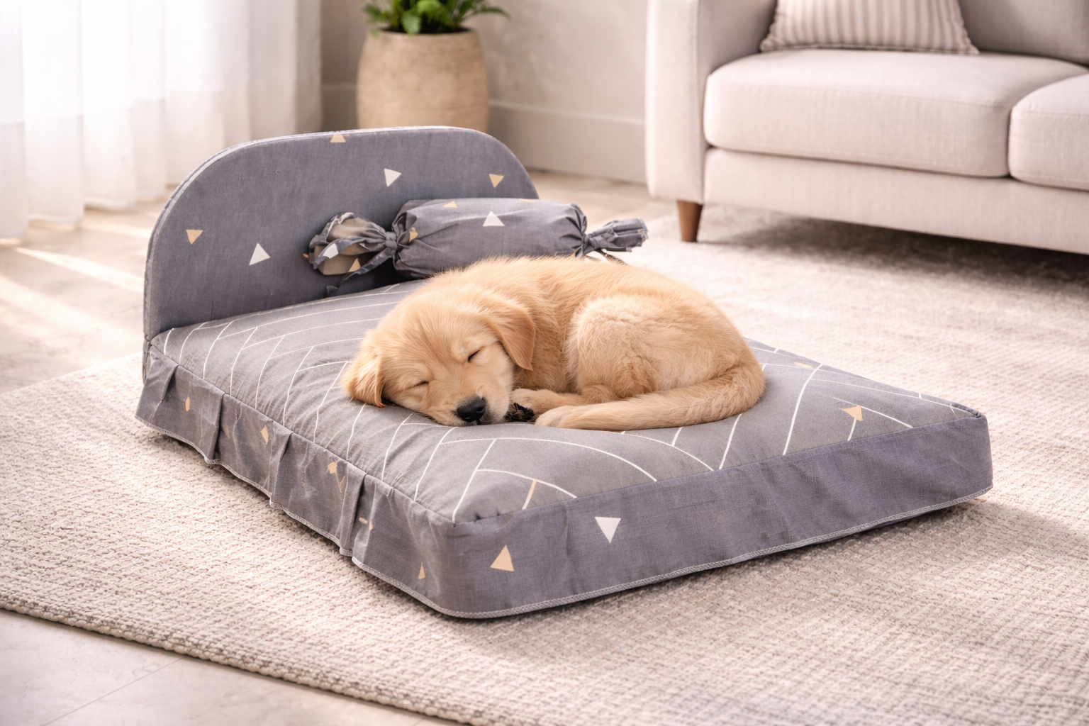 Teddy Plush Dog & Cat Bed