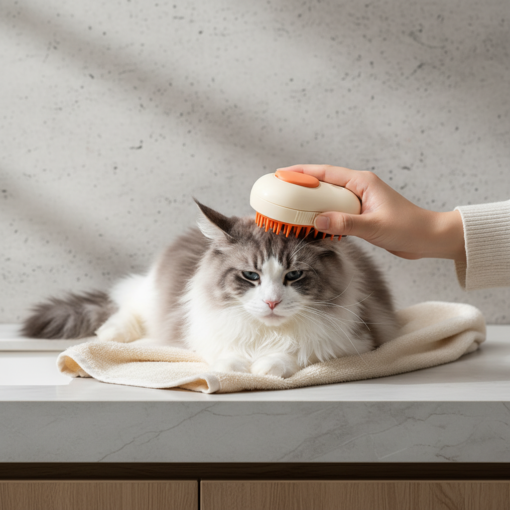 Self-Cleaning Pet Grooming Brush