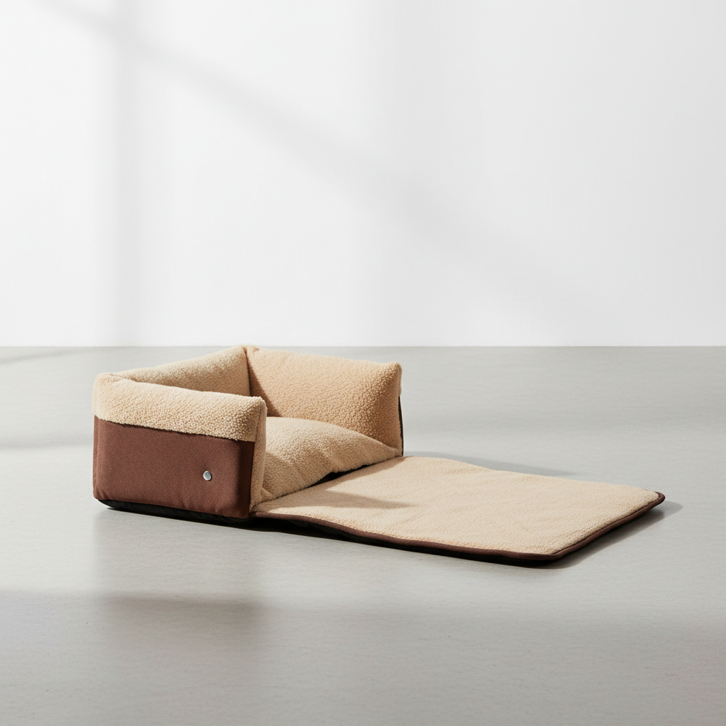 Flip Removable Pet Bed with Blanket